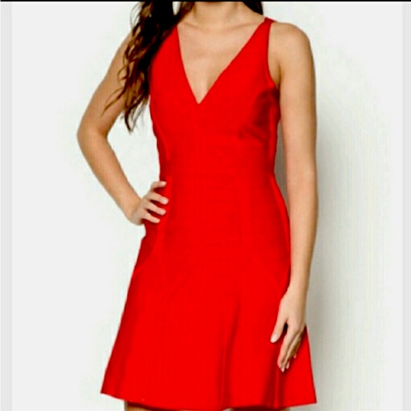 Topshop Bandage Strappy Dress Crossback Sleeveless Red Sz 6 - Picture 1 of 16